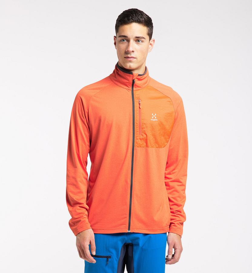 Haglöfs Mens Mirre Mid Layer Red New Zealand 41372LAPJ